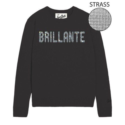 NEW QUEEN CREWNECK BRILLANTE 00 STRASS MC2 SAINT BARTH QUE0010 000471I