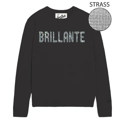 NEW QUEEN CREWNECK BRILLANTE 00 STRASS MC2 SAINT BARTH QUE0010 000471I