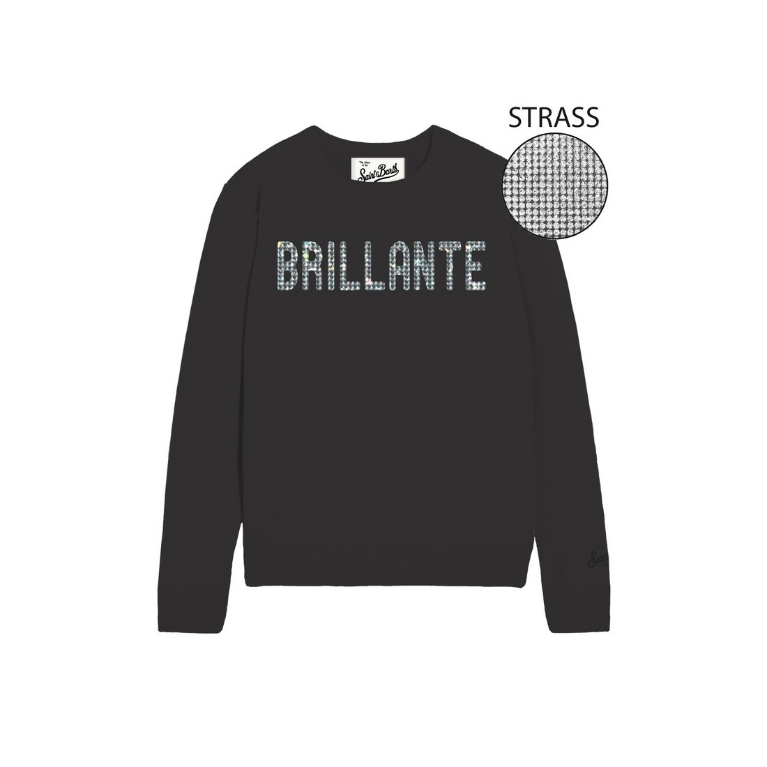 NEW QUEEN CREWNECK BRILLANTE 00 STRASS MC2 SAINT BARTH QUE0010 000471I