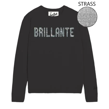 NEW QUEEN CREWNECK BRILLANTE 00 STRASS MC2 SAINT BARTH QUE0010 000471I