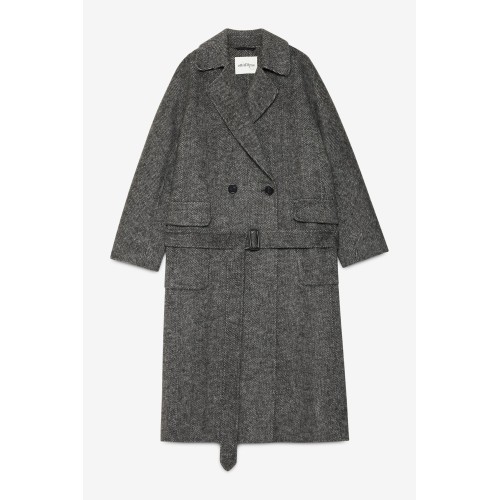 CAPPOTTO LUNGO DOPPIOPETTO OTTOD'AME FOS-DJ0052 NERO