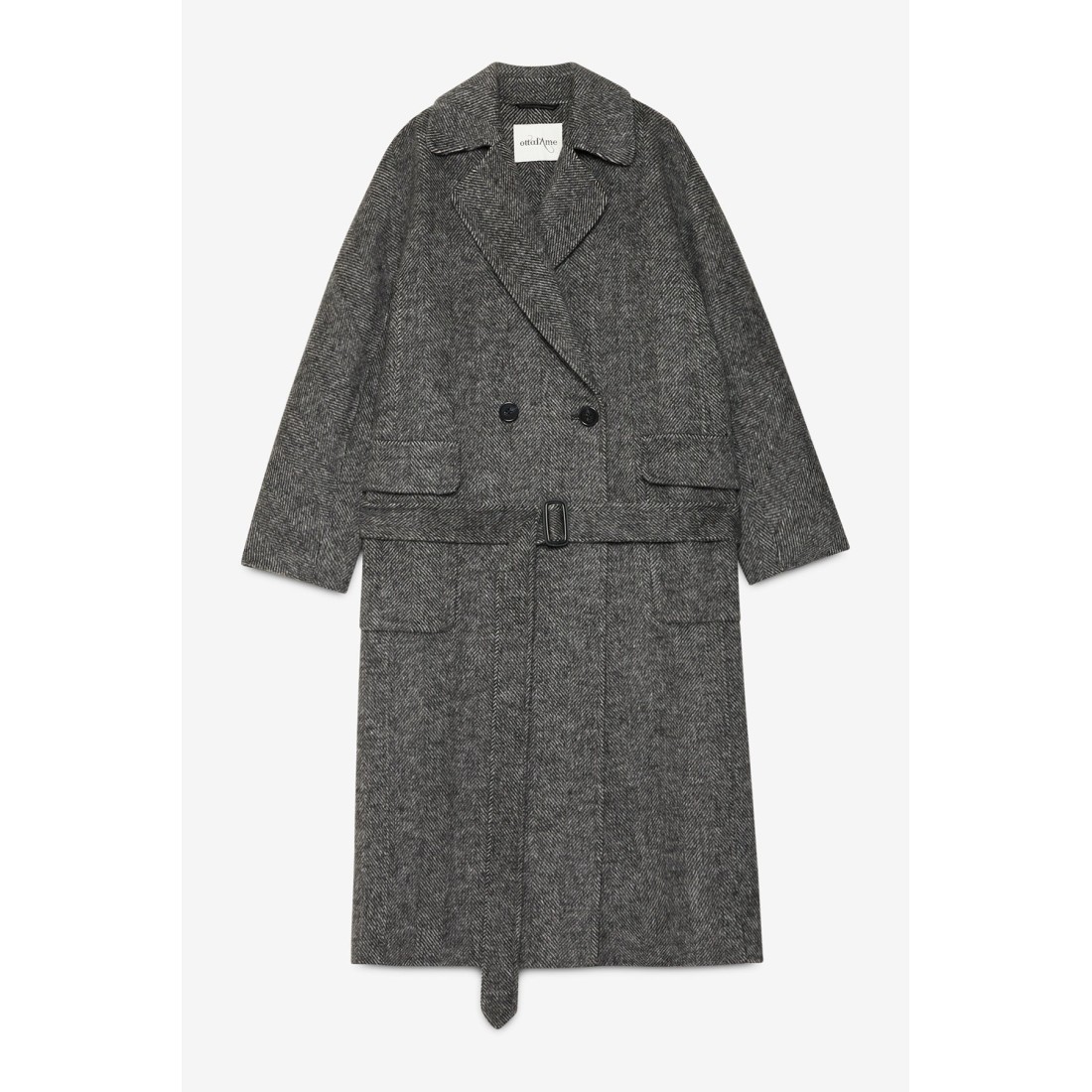 CAPPOTTO LUNGO DOPPIOPETTO OTTOD'AME FOS-DJ0052 NERO