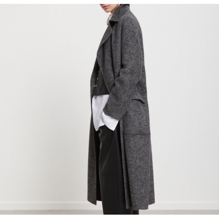 CAPPOTTO LUNGO DOPPIOPETTO OTTOD'AME FOS-DJ0052 NERO