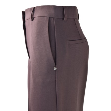 PANTALONE VALERIA OTTOD'AME LIM-DP9611-2 BROWN