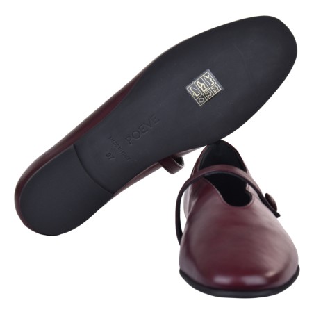 BALLERINA CON CINTURINO POEVE FITTI03 BORDEAUX