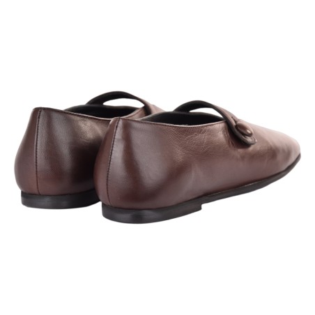 BALLERINA CON CINTURINO POEVE FITTI03 MARRONE