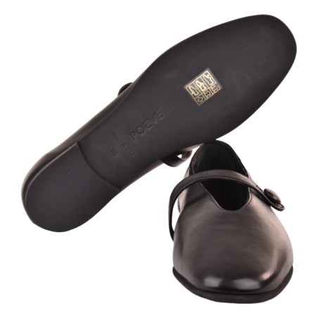 BALLERINA CON CINTURINO POEVE FITTI03 NERO