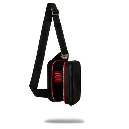 PRINTED ZIPPER HARD-SHELL SLING SPRAYGROUND 910B6757NSZ BLACK