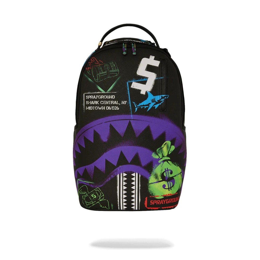 SHARK CENTRAL STENCILS BACKPACK SPRAYGROUND 910B7620NSZ MULTI