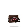 SAWTOOTH SHARKS IN PARIS CROSSOVER CLUTCH SPRAYGROUND 910B7841NSZ BROWN