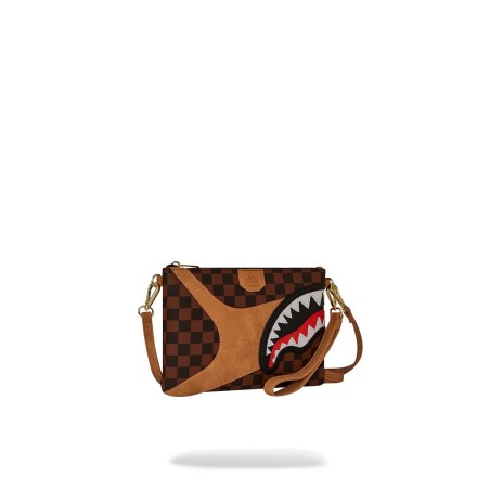 HENNYVILLE CROSSOVER CLUTCH SPRAYGROUND 910B7994NSZ BROWN
