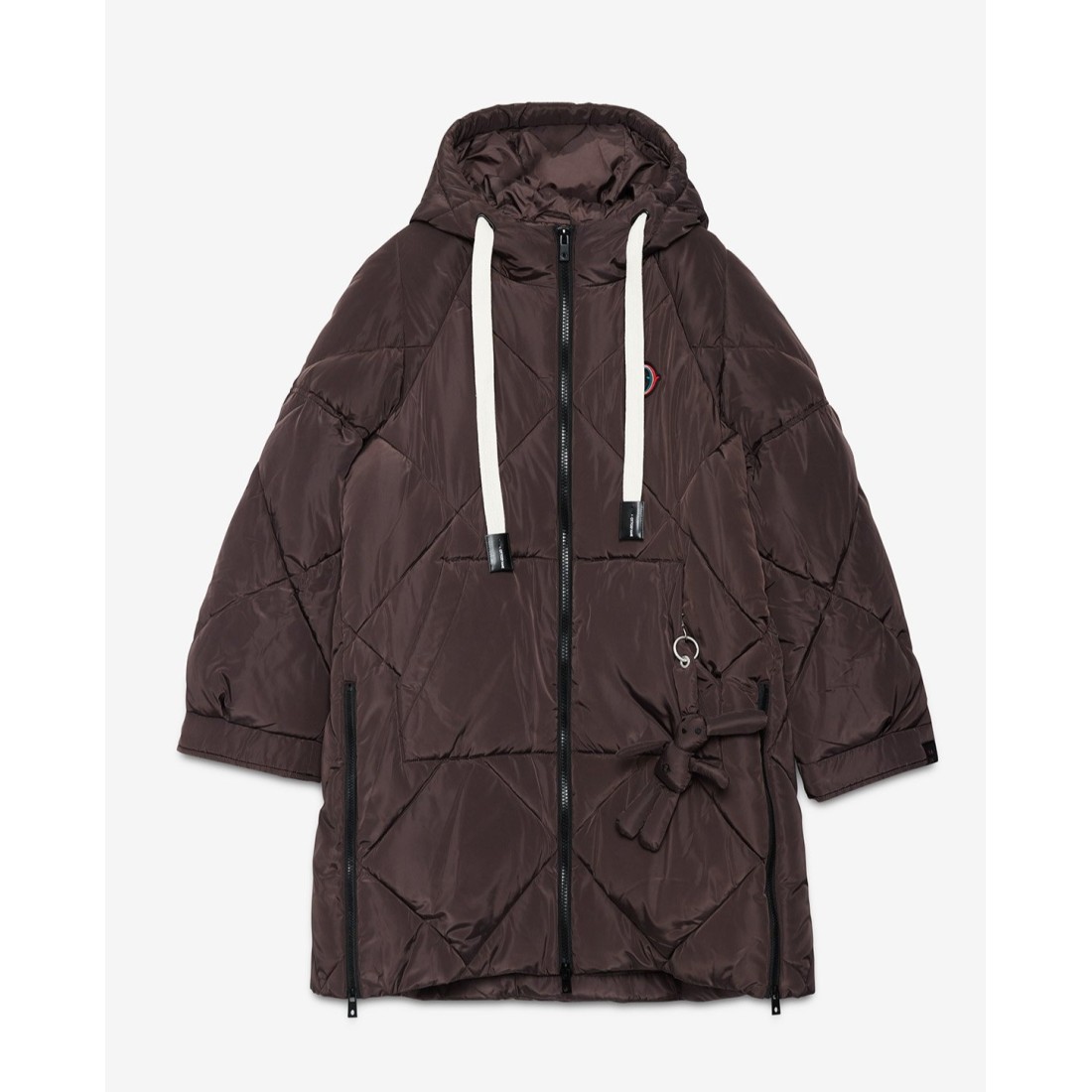 FAKE DOWN JACKET HIP WAY-OUT HUG-OG6043-2 BROWN