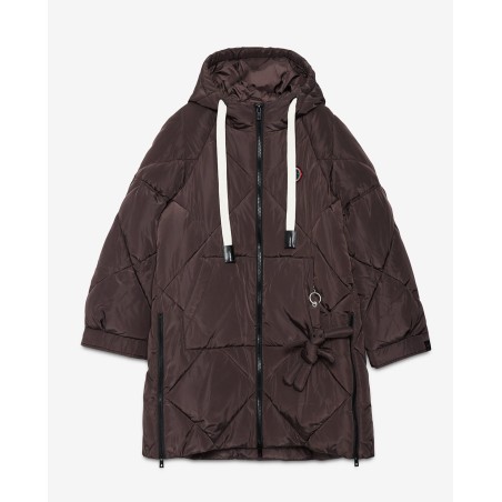 FAKE DOWN JACKET HIP WAY-OUT HUG-OG6043-2 BROWN