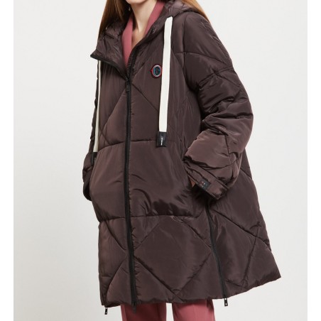FAKE DOWN JACKET HIP WAY-OUT HUG-OG6043-2 BROWN