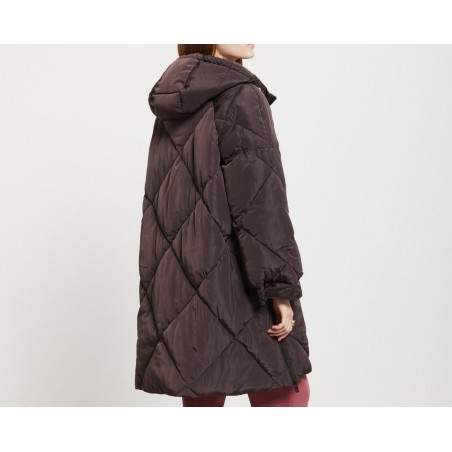 FAKE DOWN JACKET HIP WAY-OUT HUG-OG6043-2 BROWN