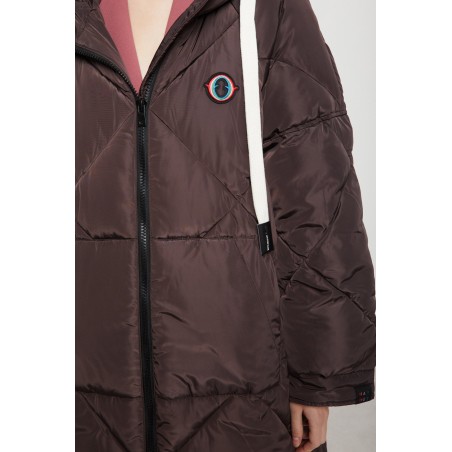 FAKE DOWN JACKET HIP WAY-OUT HUG-OG6043-2 BROWN