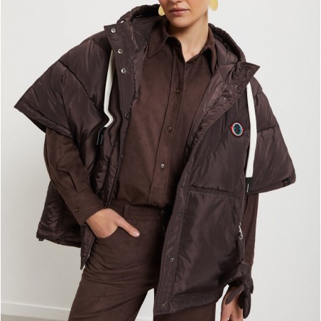 FAKE DOWN JACKET HIP WAY-OUT HUG-OG6047-2 BROWN