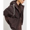 FAKE DOWN JACKET HIP WAY-OUT HUG-OG6047-2 BROWN