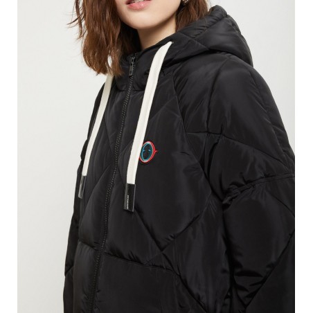 FAKE DOWN JACKET HIP WAY-OUT HUG-OG6135 NERO
