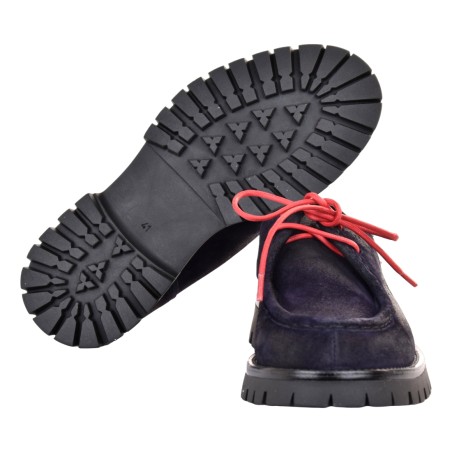 MOCASSINO ALLACCIATO J.O.LUXURY STYLE GIOTTO-VELOUR BLU