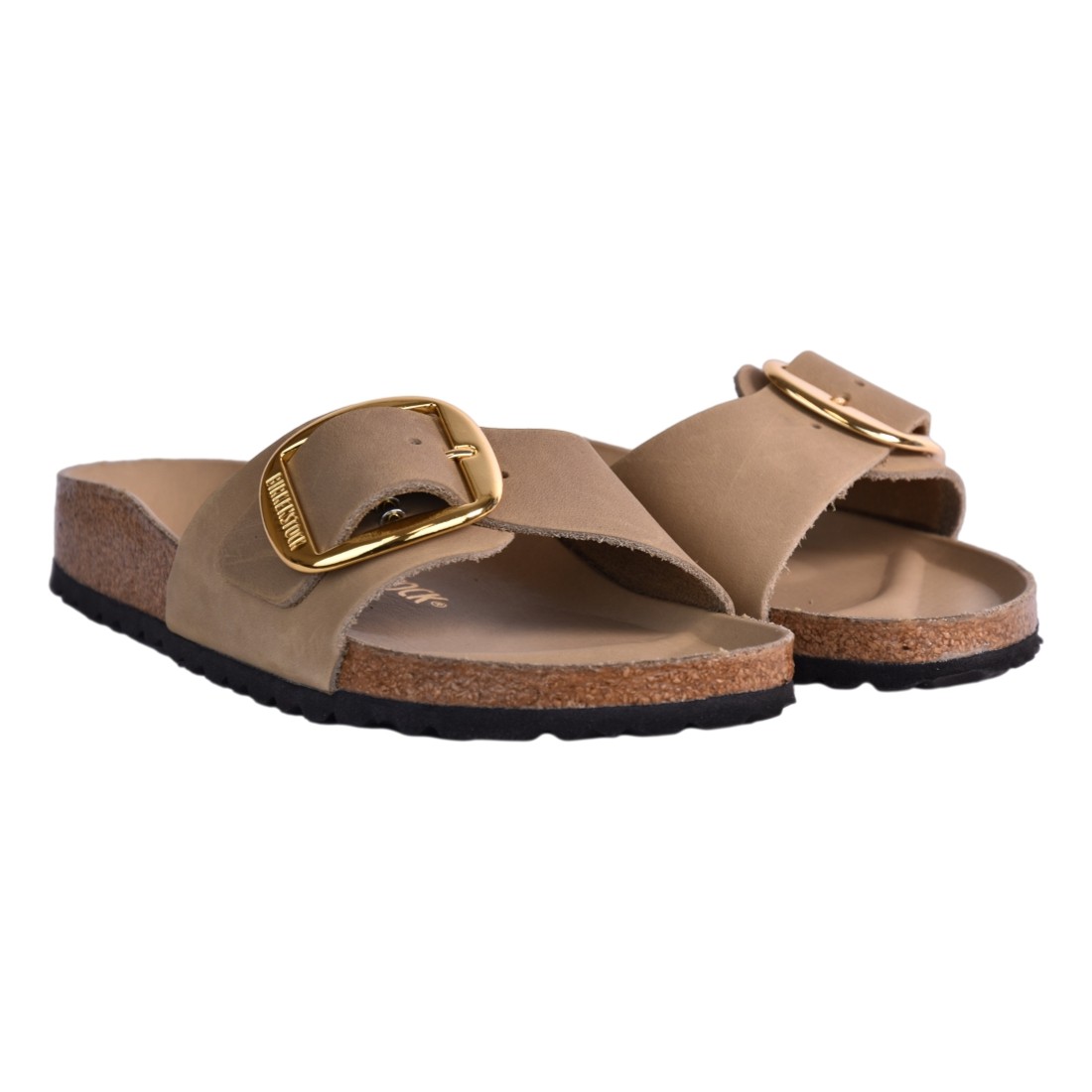 CIABATTA MADRID BIG BUCKLE LEATHER BIRKENSTOCK 1030467 TABACCO