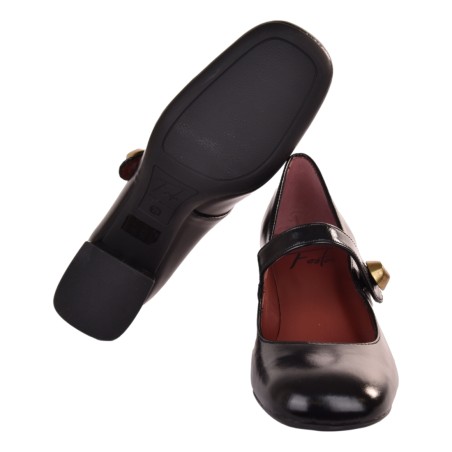 DECOLLETE CON CINTURINO FESTA FERIN NERO