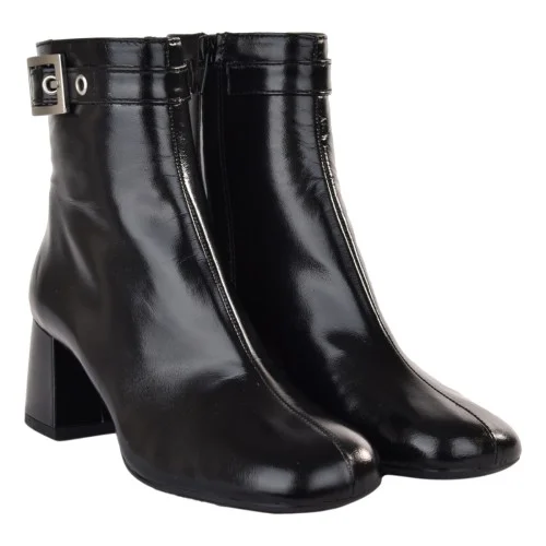 TRONCHETTO VERNICE CON CINTURINO FESTA GOBIA NERO