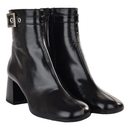 TRONCHETTO VERNICE CON CINTURINO FESTA GOBIA NERO