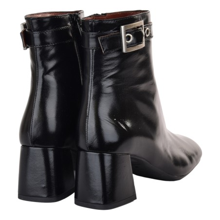 TRONCHETTO VERNICE CON CINTURINO FESTA GOBIA NERO