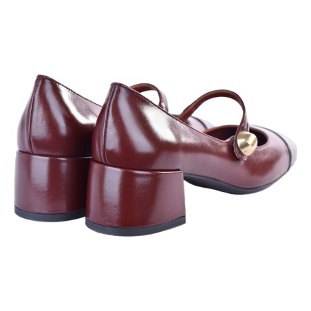 DECOLLETE CON CINTURINO FESTA MATEA BORDEAUX