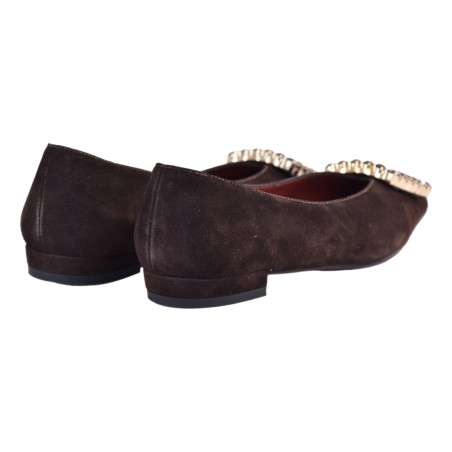 BALLERINA CAMOSCIO CON ACCESSORIO FESTA SOLIEN T.MORO