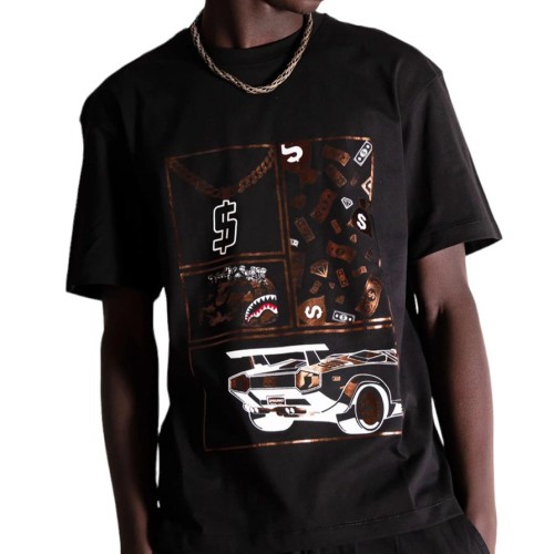 BE RICH T-SHIRT SPRAYGROUND SP295 BLACK