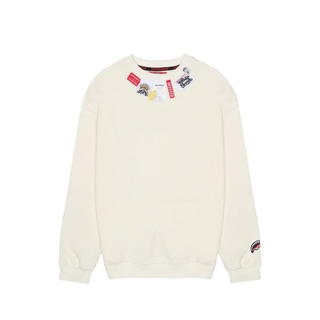 LABEL CREWNECK SPRAYGROUND SP772G IVORY