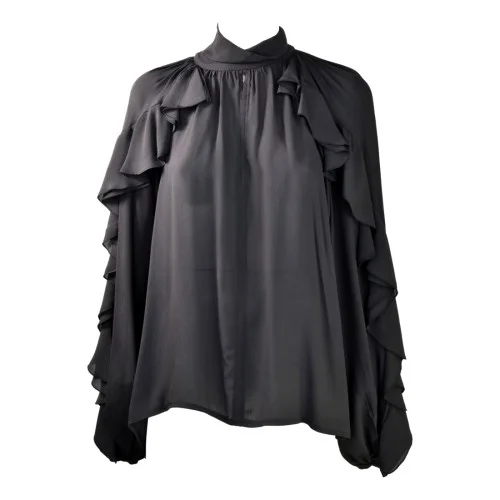 CAMICIA COLLO ALTO GEORGETTE SO ALLURE L22024C BLACK