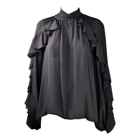 CAMICIA COLLO ALTO GEORGETTE SO ALLURE L22024C BLACK