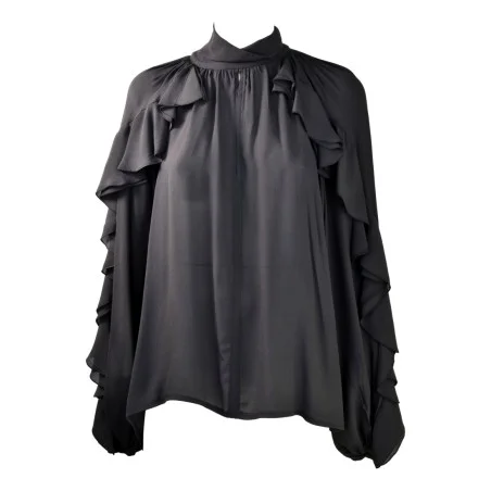 CAMICIA COLLO ALTO GEORGETTE SO ALLURE L22024C BLACK