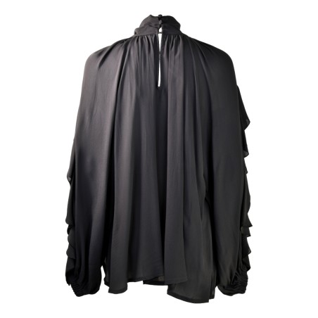 CAMICIA COLLO ALTO GEORGETTE SO ALLURE L22024C BLACK