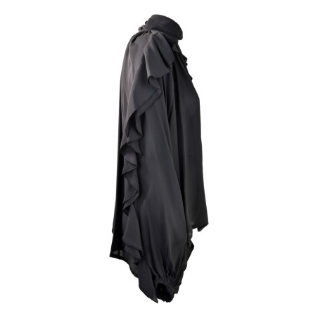 CAMICIA COLLO ALTO GEORGETTE SO ALLURE L22024C BLACK