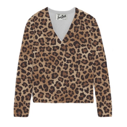 ELARA SWEATER SAND LEOPARD 19 MC2 SAINT BARTH ELA0002 00474I