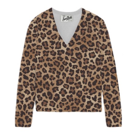 ELARA SWEATER SAND LEOPARD 19 MC2 SAINT BARTH ELA0002 00474I