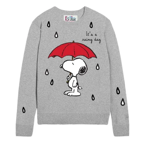 NEW QUEEN CREWNECK SNOOPY LOVES RAIN MC2 SAINT BARTH QUE0010 00438I