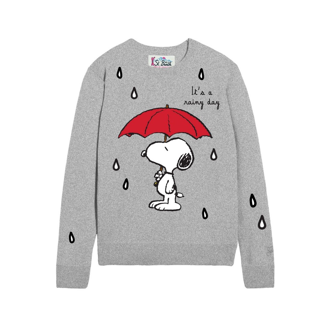 NEW QUEEN CREWNECK SNOOPY LOVES RAIN MC2 SAINT BARTH QUE0010 00438I