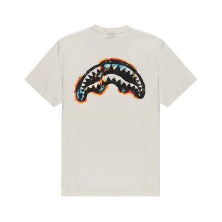 OXIDIZED SHARK T-SHIRT SPRAYGROUND SP793 IVORY