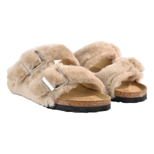 CIABATTA ARIZONA SHEARLING BIRKENSTOCK 1030275 SANDCASTLE