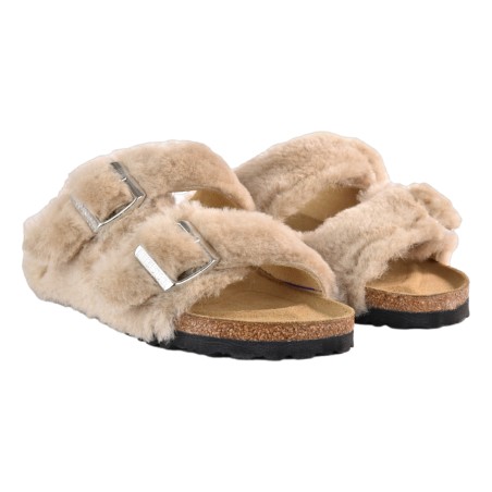 CIABATTA ARIZONA SHEARLING BIRKENSTOCK 1030275 SANDCASTLE