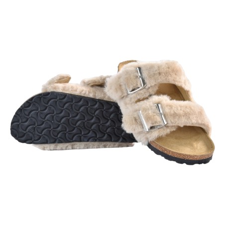 CIABATTA ARIZONA SHEARLING BIRKENSTOCK 1030275 SANDCASTLE