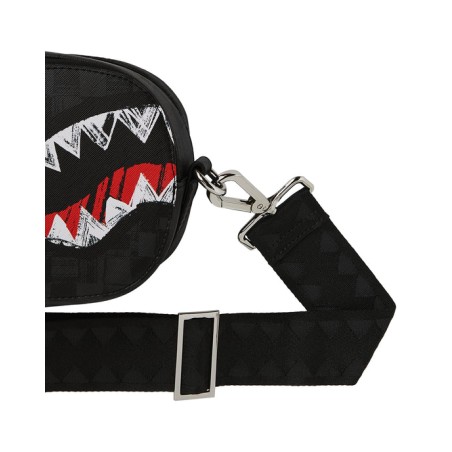 SCRIBBLE SHARK BACKPACK SLING SPRAYGROUND 910B8227NSZ BLK/GREY