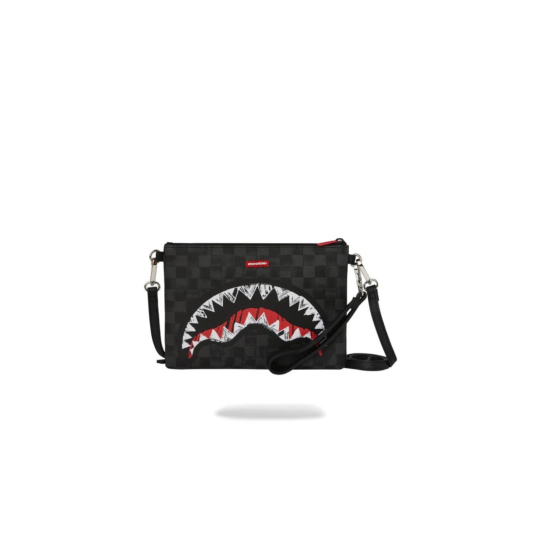 SCRIBBLE SHARK CROSSOVER CLUTCH SPRAYGROUND 910B8229NSZ BLK/GREY
