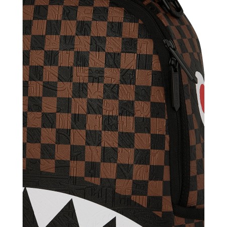 CHECK 2 EMBOSS BACKPACK SPRAYGROUND 910B8232NSZ BROWN