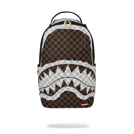 CREAM BROWN TEAR CHECK BACKPACK SPRAYGROUND 910B8290NSZ BROWN